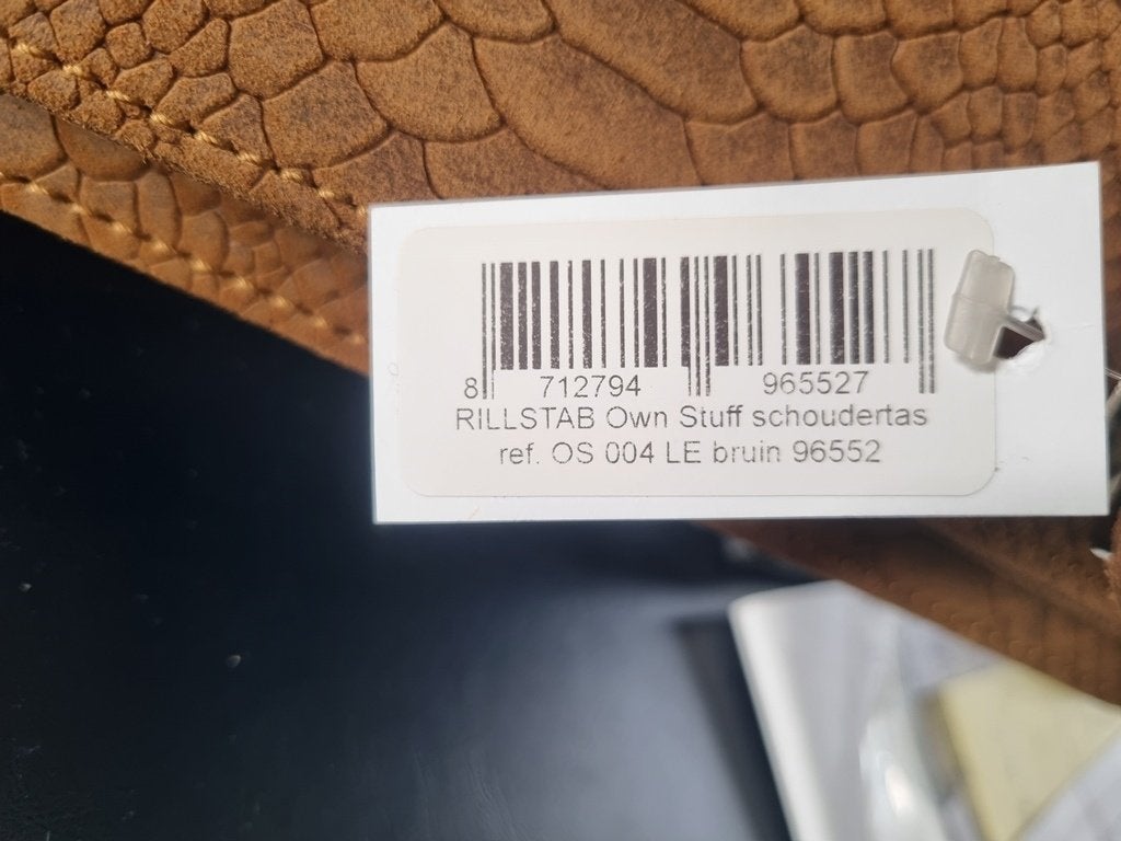 nieuw schoudertas Rillstab Own stuff 38 cm echt leer, Ophalen, 30 tot 40 cm, Minder dan 30 cm, Zwart