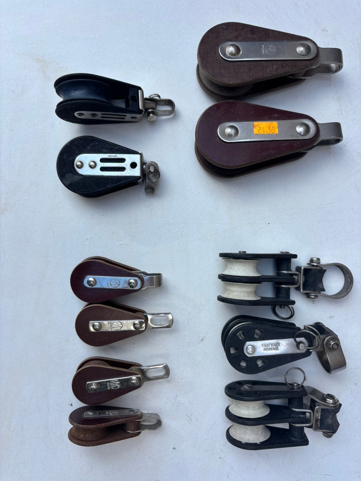 Lotje 11 katrollen diverse type en modellen, Ophalen of Verzenden, Gebruikt