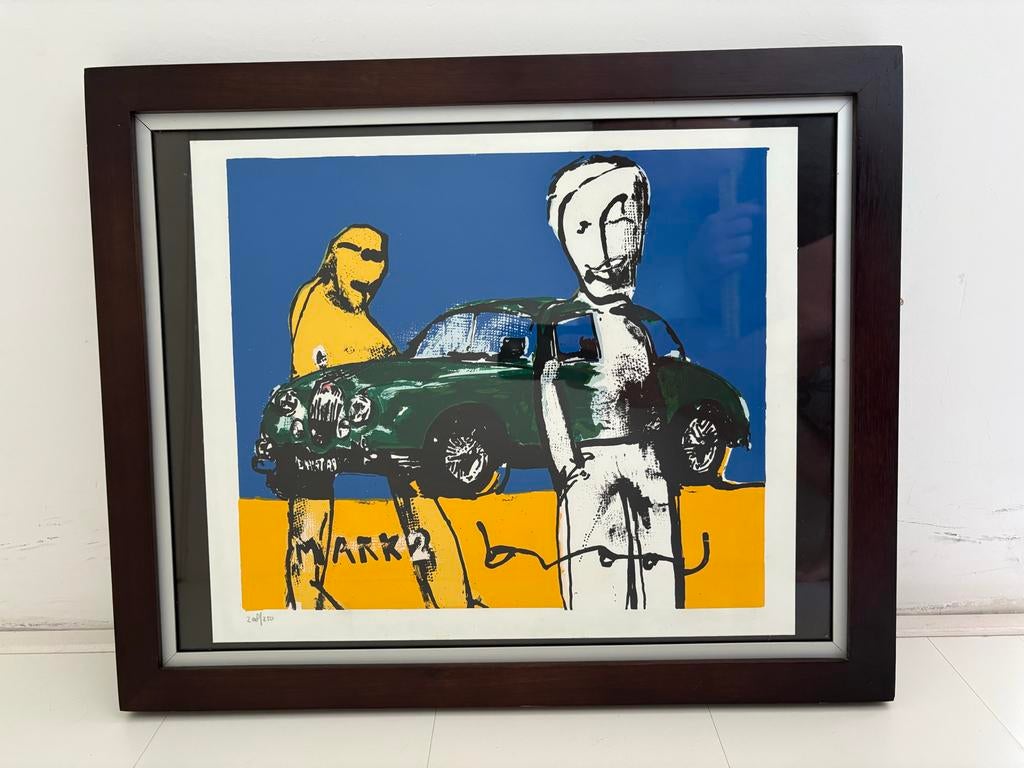 Herman Brood - Mark 2 Zeefdruk (208/250), Antiek en Kunst, Ophalen of Verzenden, 35 cm, Zeefdruk, 40 cm