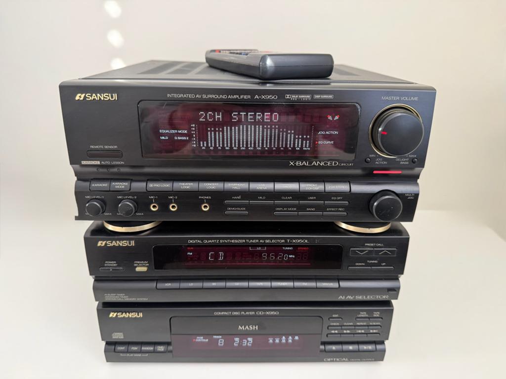 Sansui A-X950 set met CD en tuner + remote, Ophalen, Zo goed als nieuw, Cd-speler, Overige merken