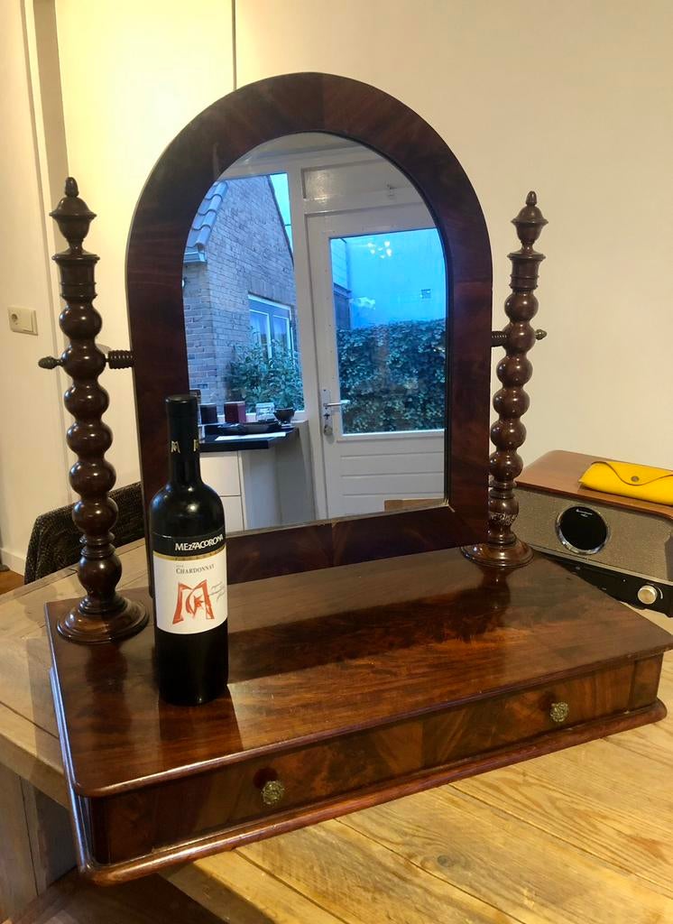 Antieke staande spiegel kaptafel, Antiek en Kunst, Antiek | Spiegels, Ophalen