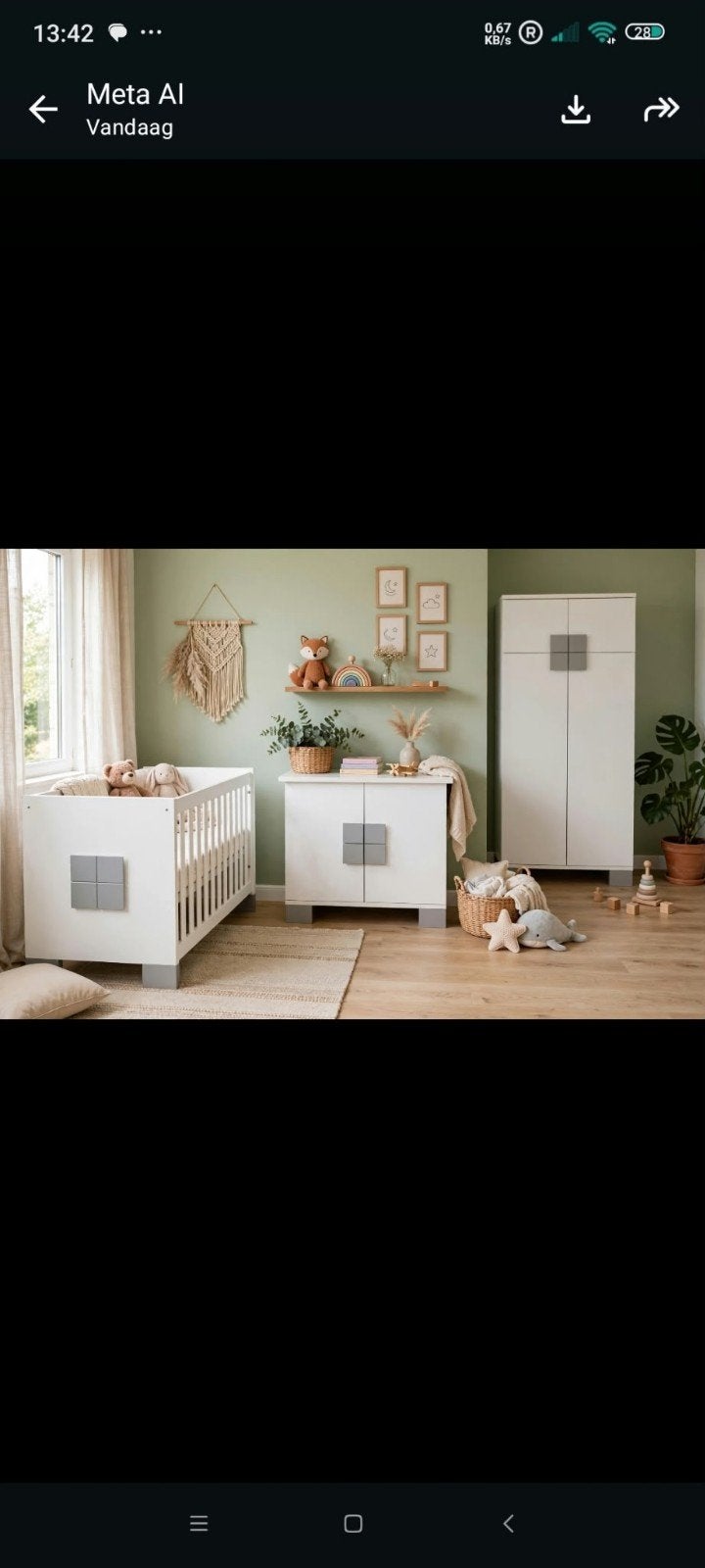 Complete babykamer: ledikant, commode en kledingkast, Ophalen, Gebruikt, Jongetje of Meisje