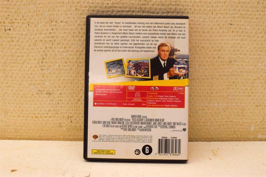 1 dvd Police Academy 5 5 Assignment miami beach 48985, Ophalen of Verzenden, Gebruikt