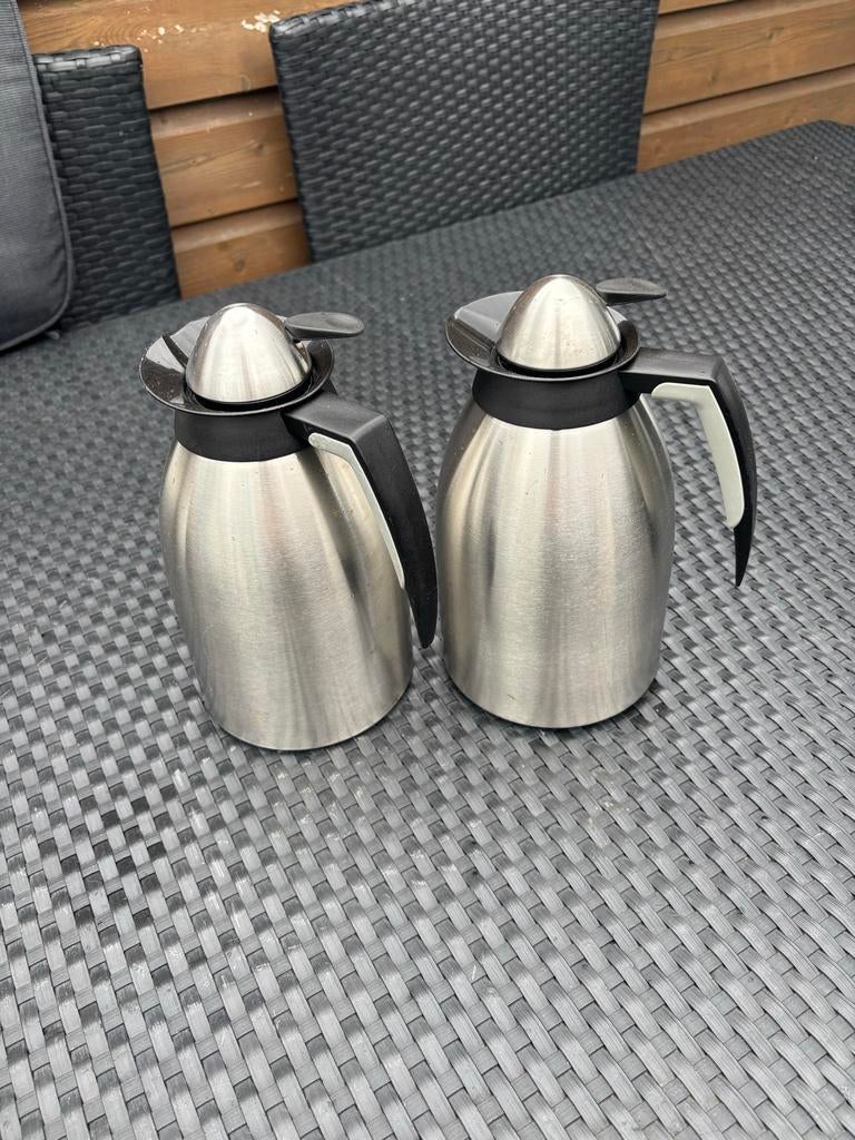 RVS Thermoskan 1,5 liter - Houdt dranken warm/koud, Ophalen, Zilver, Metaal, Overige merken