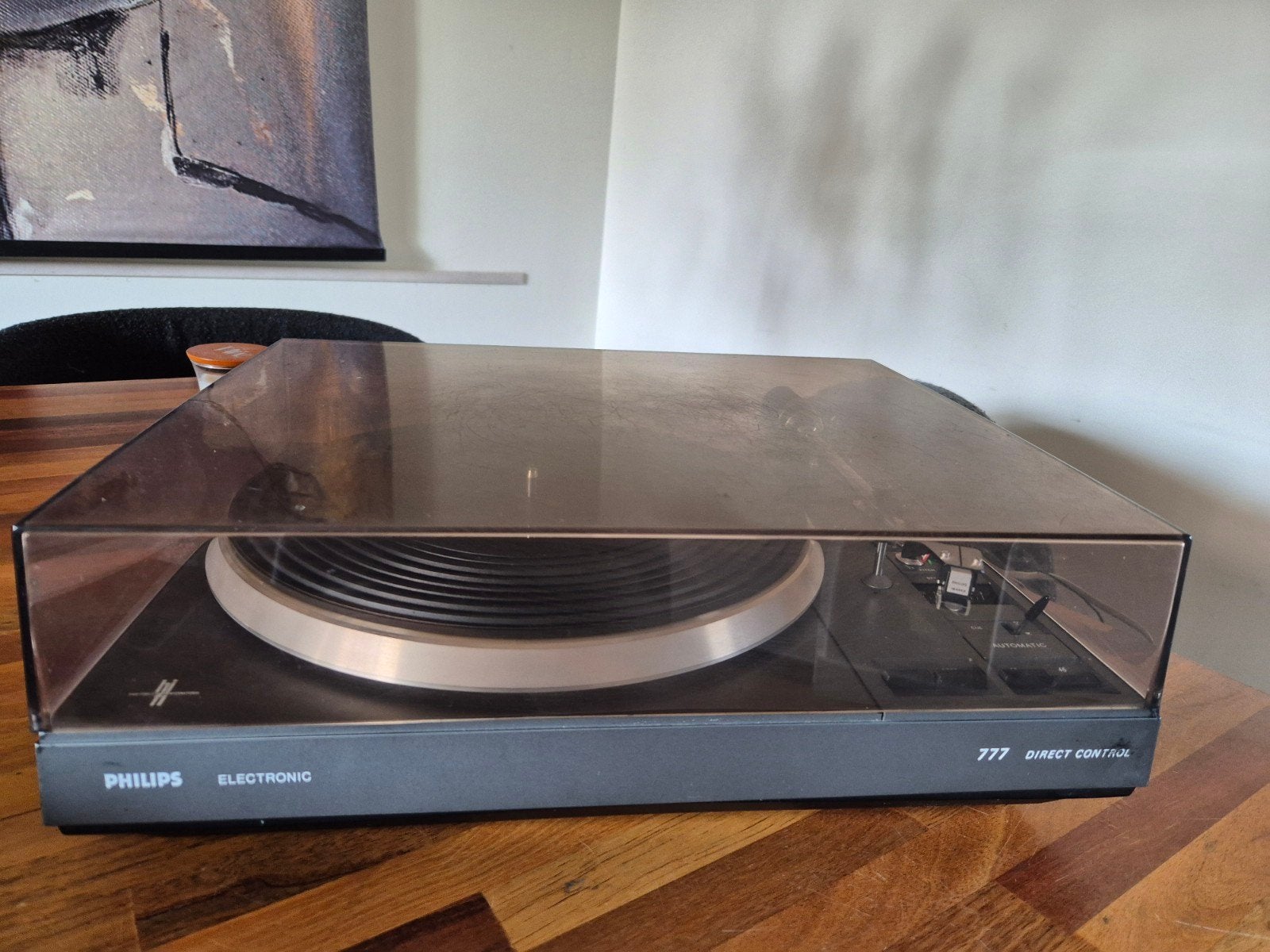 Philips Electronic 777 Direct Control Platenspeler, Philips, Gebruikt, Automatisch, Ophalen of Verzenden