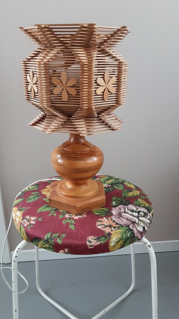 Zeer Unieke "Zweedse" Vintage Design (tafel)lamp, Antiek en Kunst, Curiosa en Brocante, Ophalen