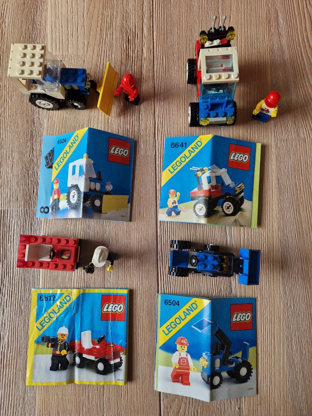 Lego setjes 6504, 6524, 6612 ,6641 met boekjes ...  Vintage, Gebruikt, Lego, Ophalen of Verzenden, Complete set