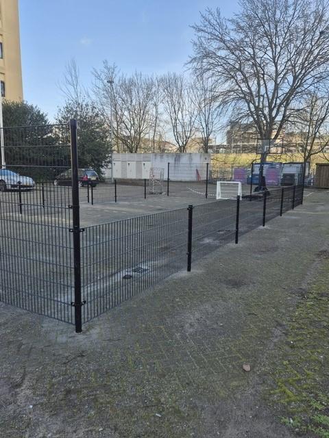 Pannakooi Dubbelstaafmat 7.5 x 15 meter, inclusief 2 doelen!, Sport en Fitness, Voetbal, Ophalen, S, Maat XS of kleiner, Overige typen