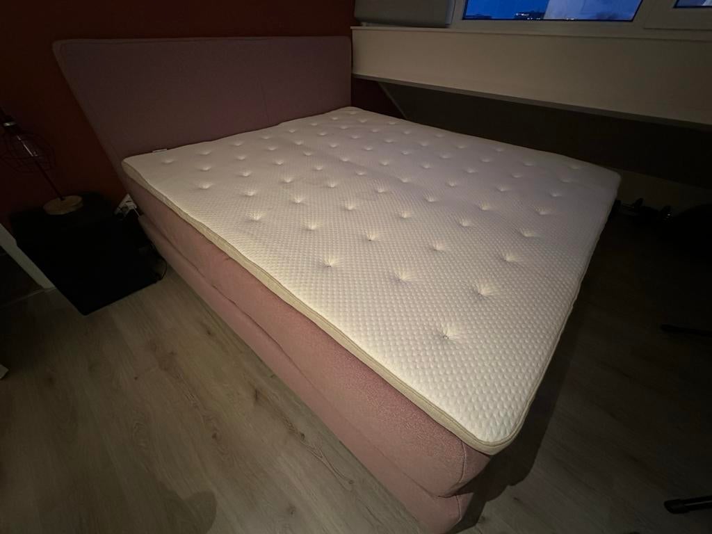 IKEA Boxspring 200x180 Roze incl. Topper, Ophalen, Gebruikt, Overige kleuren, Tweepersoons