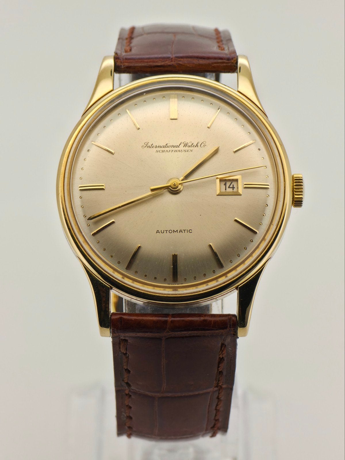 IWC Jumbo Automatisch Horloge - (Gold Capped), Overige merken, Leer, Polshorloge, Ophalen of Verzenden