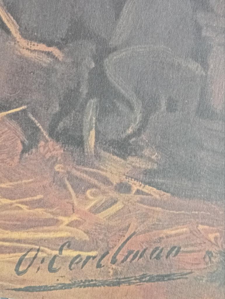 Otto Eerelman prent Paard, Ophalen of Verzenden, Voor 1940, Gebruikt, Overige onderwerpen