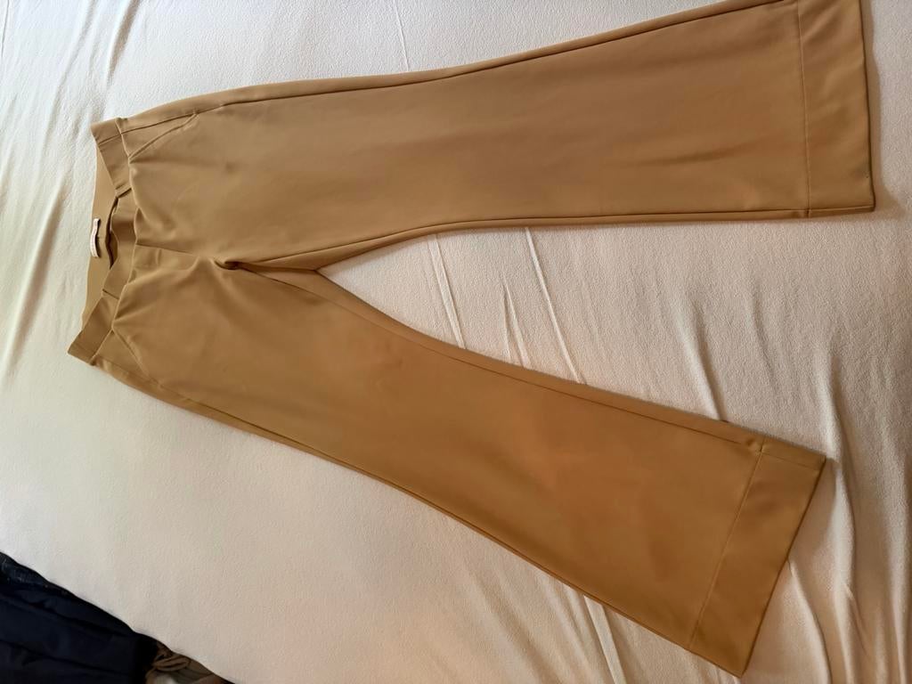 Studio Anneloes Flair Bonded Broek - Camel - Maat L, Ophalen of Verzenden, Zo goed als nieuw, Maat 42/44 (L), Beige