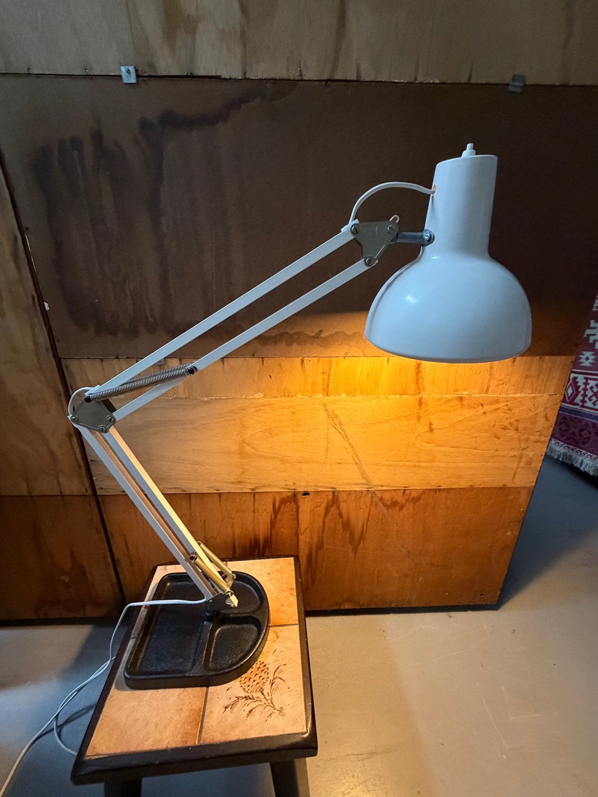 Mooie metalen architectenlamp, vintage schaarlamp, Ophalen