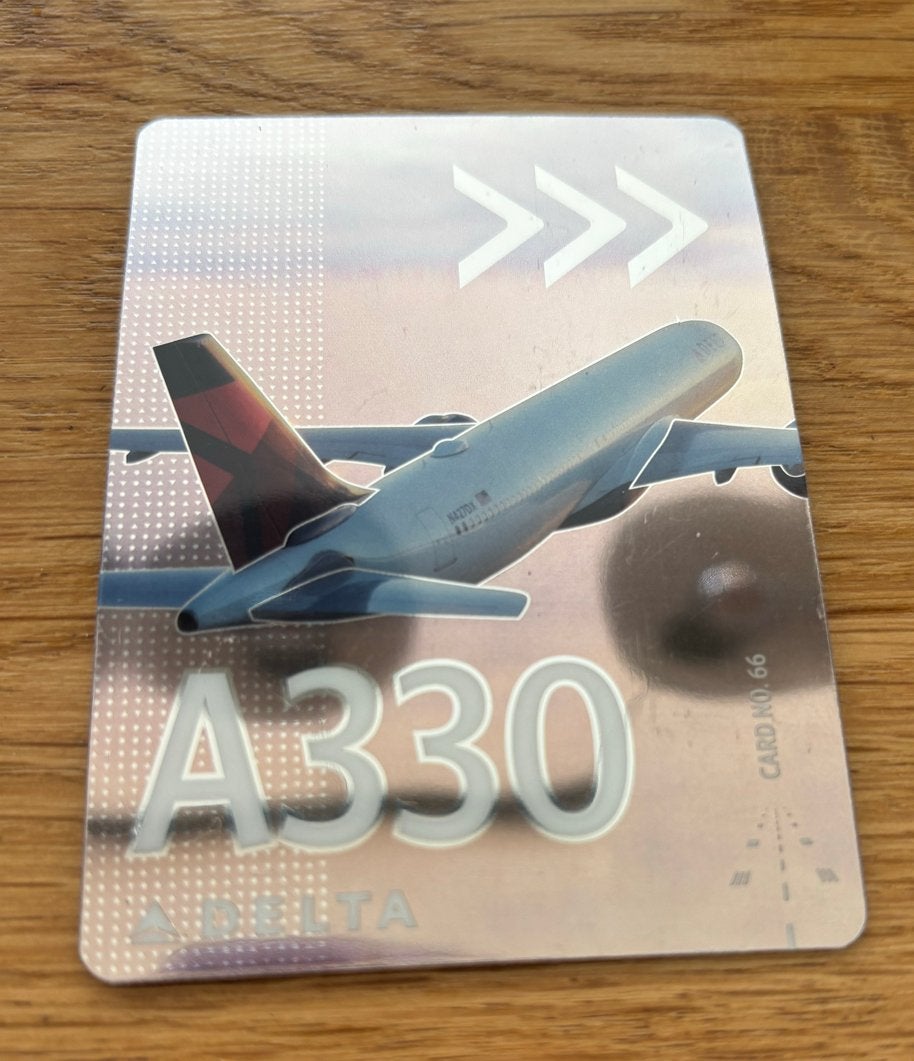 Delta Airlines A330-900NEO  trading card, Ophalen of Verzenden, Nieuw, Kaart, Foto of Prent