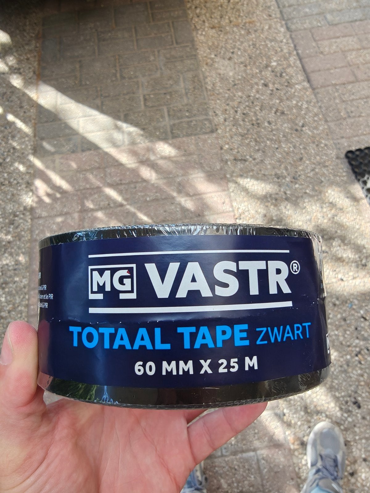 MG Vastr Totaal Tape Zwart 60mm x 25m, Ophalen of Verzenden, Nieuw, Overige materialen