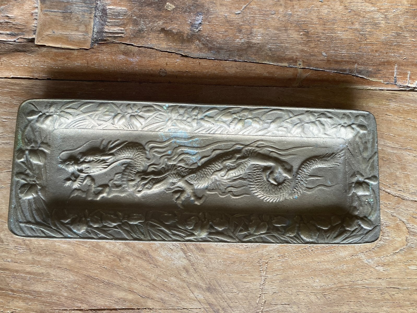 Antieke Bronzen schaaltje met Drakenmotief, Ophalen of Verzenden, Brons