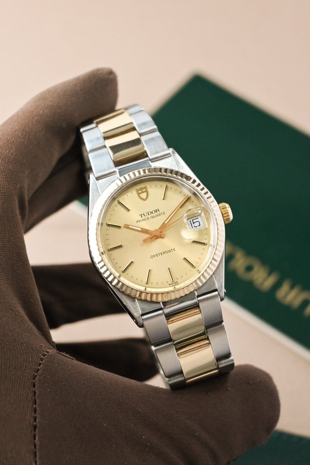 Tudor Oyster Quartz 34 | 14K Gold, Staal, Polshorloge, Zo goed als nieuw, Goud