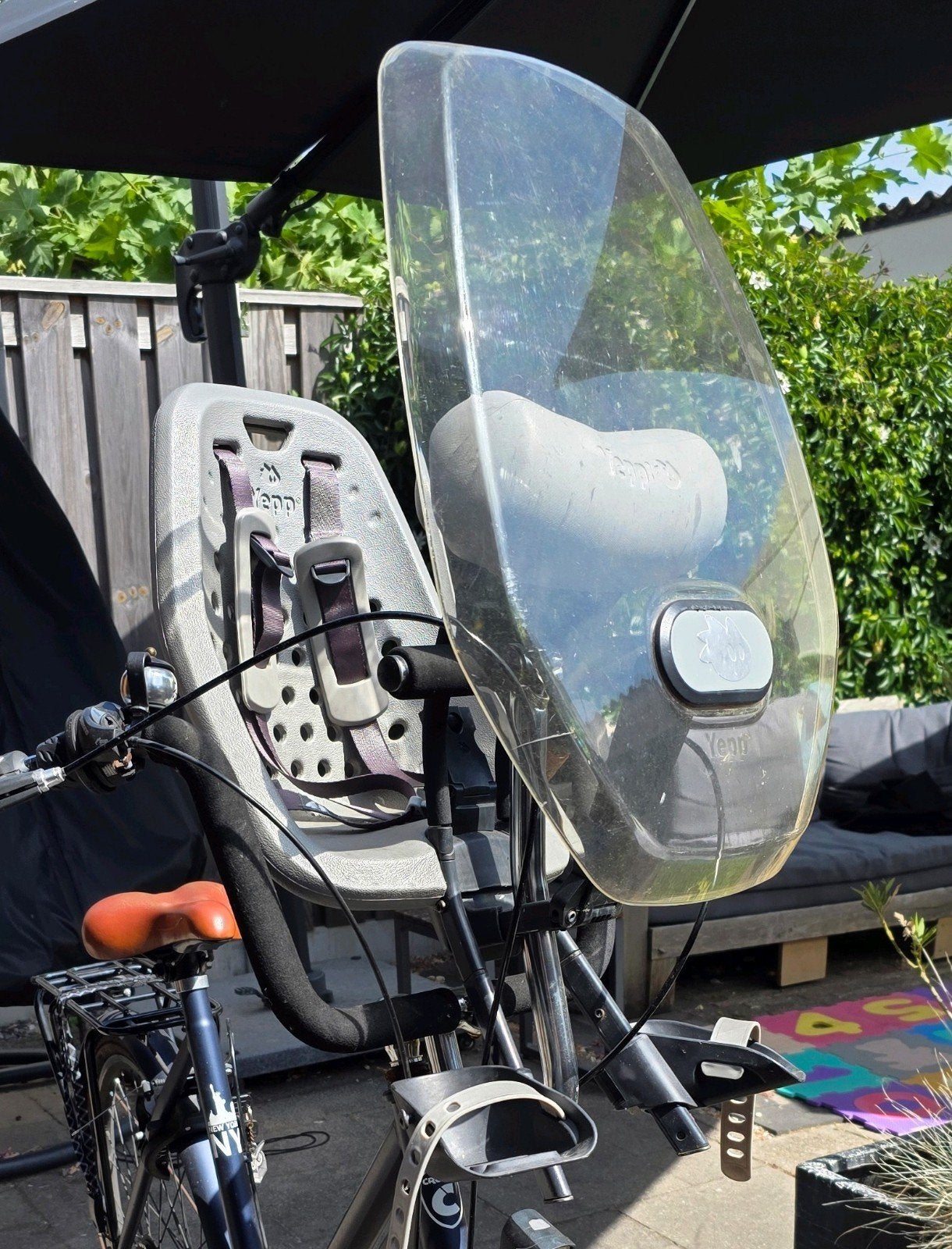 Yepp fietsstoeltje incl windscherm, Fietsen en Brommers, Ophalen, Yepp, Voorzitje, 0 t/m 13 kg