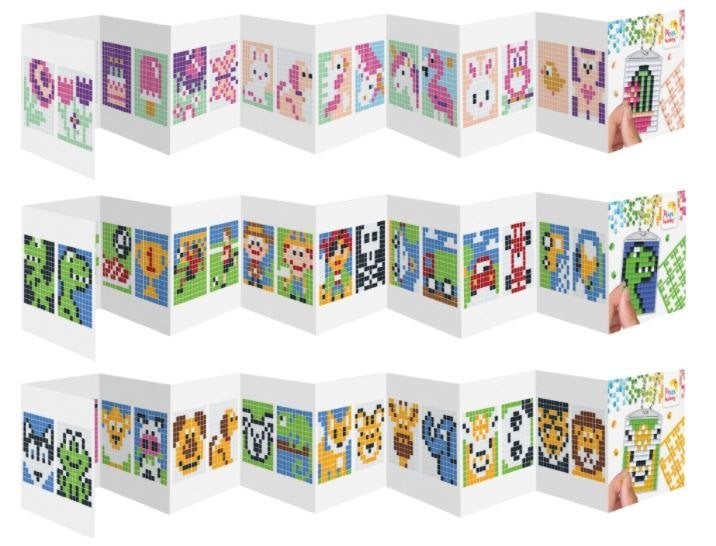 Pixelhobby set van 3 mini boekjes dieren, schattig en stoer, Ophalen of Verzenden, Nieuw, Scrapbooking en Knutselen, Geschikt voor kinderen