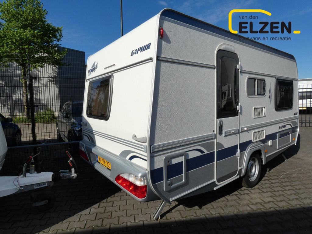 Fendt Saphir 420 QF Mover, voortent, Caravans en Kamperen, Caravans, Bedrijf, Treinzit, 750 - 1000 kg, Schokbreker
