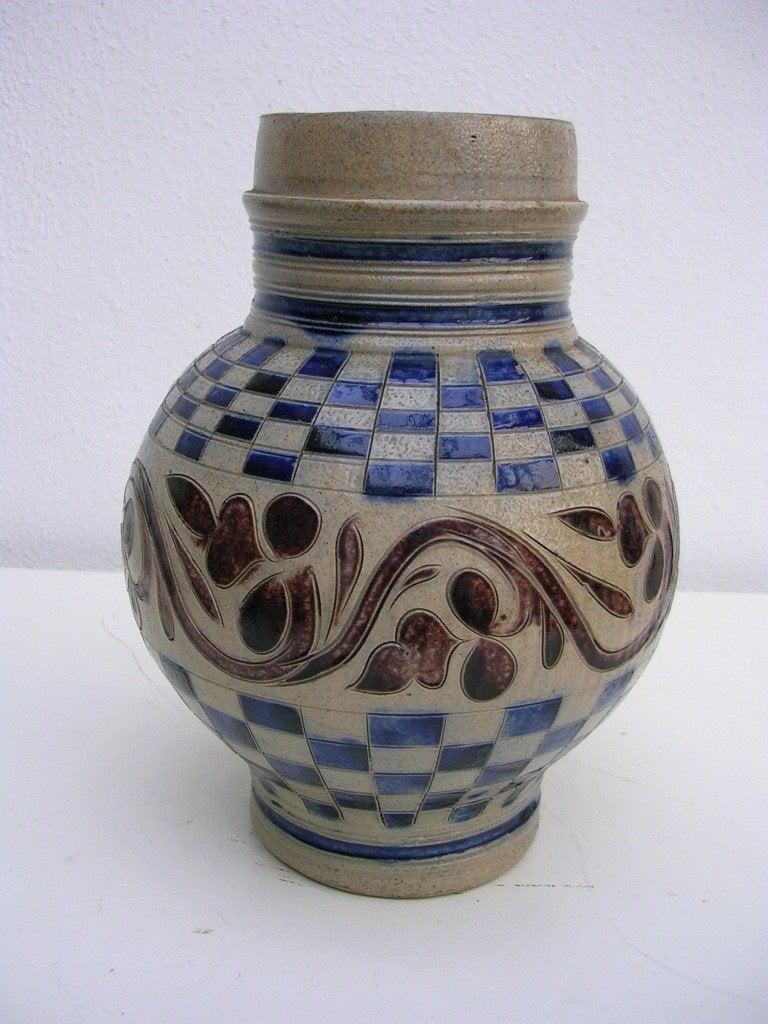 Bodemvondst Steengoed kruik pot bierkruik Westerwald (D.), Ophalen