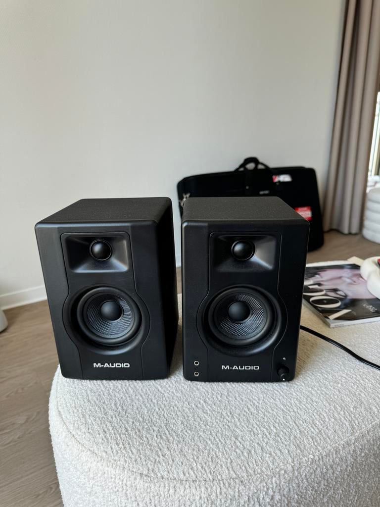 M-Audio BX3 Multimedia Referentie Monitoren (Set), Zo goed als nieuw, Minder dan 60 watt, Front, Rear of Stereo speakers, Ophalen