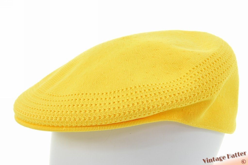 Platte pet Kangol Tropic Ventair geel 54-56 en 59-61 nieuw, Ophalen of Verzenden, Nieuw, 57 cm (M, 7⅛ inch) of minder, Kangol Tropic Ventair 504