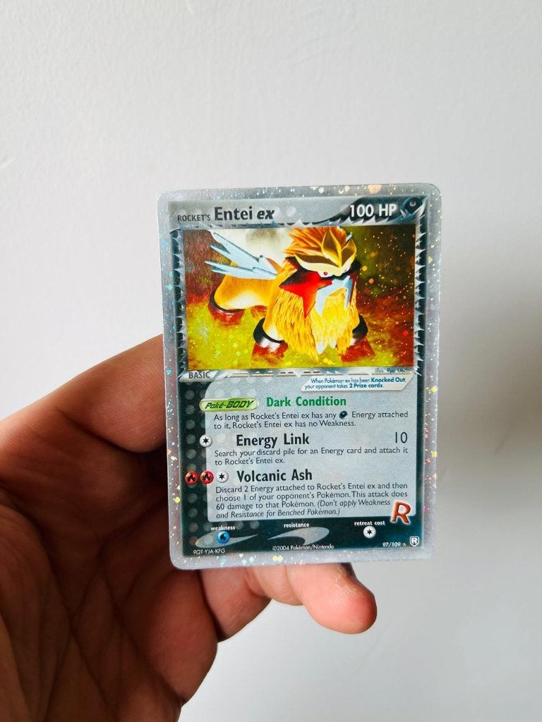 Rocket’s Entei Ex 97/109 Ex Team Rocket Returns Pokemon, Verzenden, Zo goed als nieuw, Losse kaart, Foil