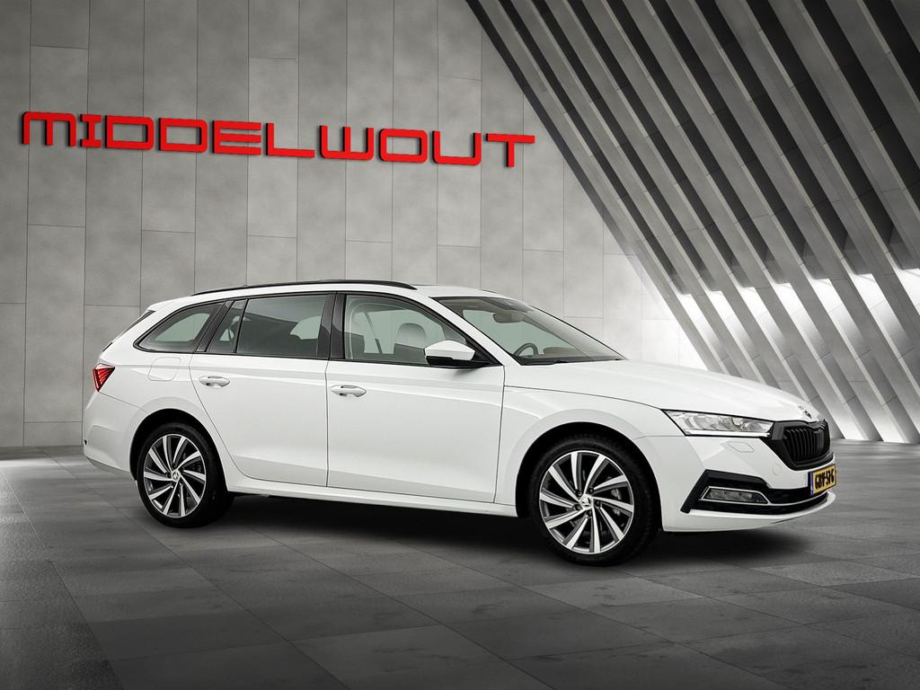 Skoda Octavia Combi 1.4 TSI PHEV Business Sport+ Pano-dak/Me, Auto's, Skoda, Gebruikt, Wit, Hybride Elektrisch/Benzine, Automatische klimaatregeling