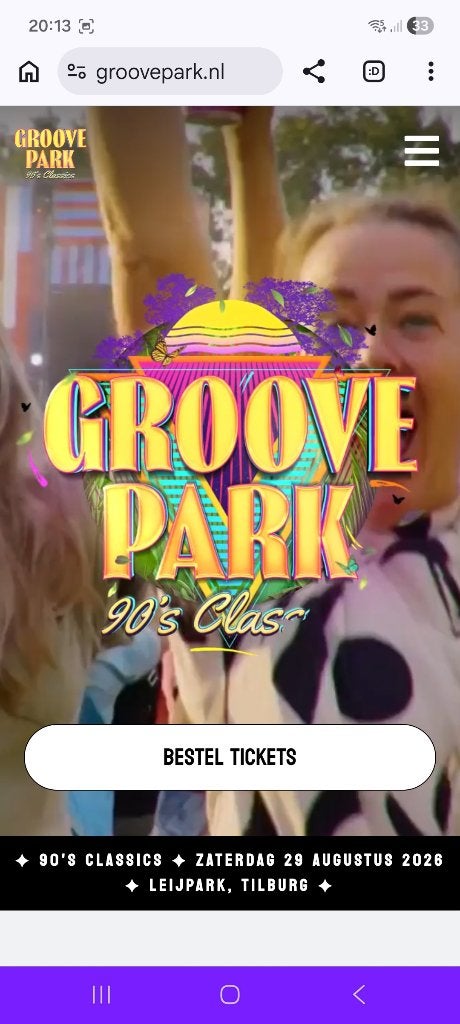 Groovepark festival Tilburg 29-8-2026 ticket, Tickets en Kaartjes, Eén persoon