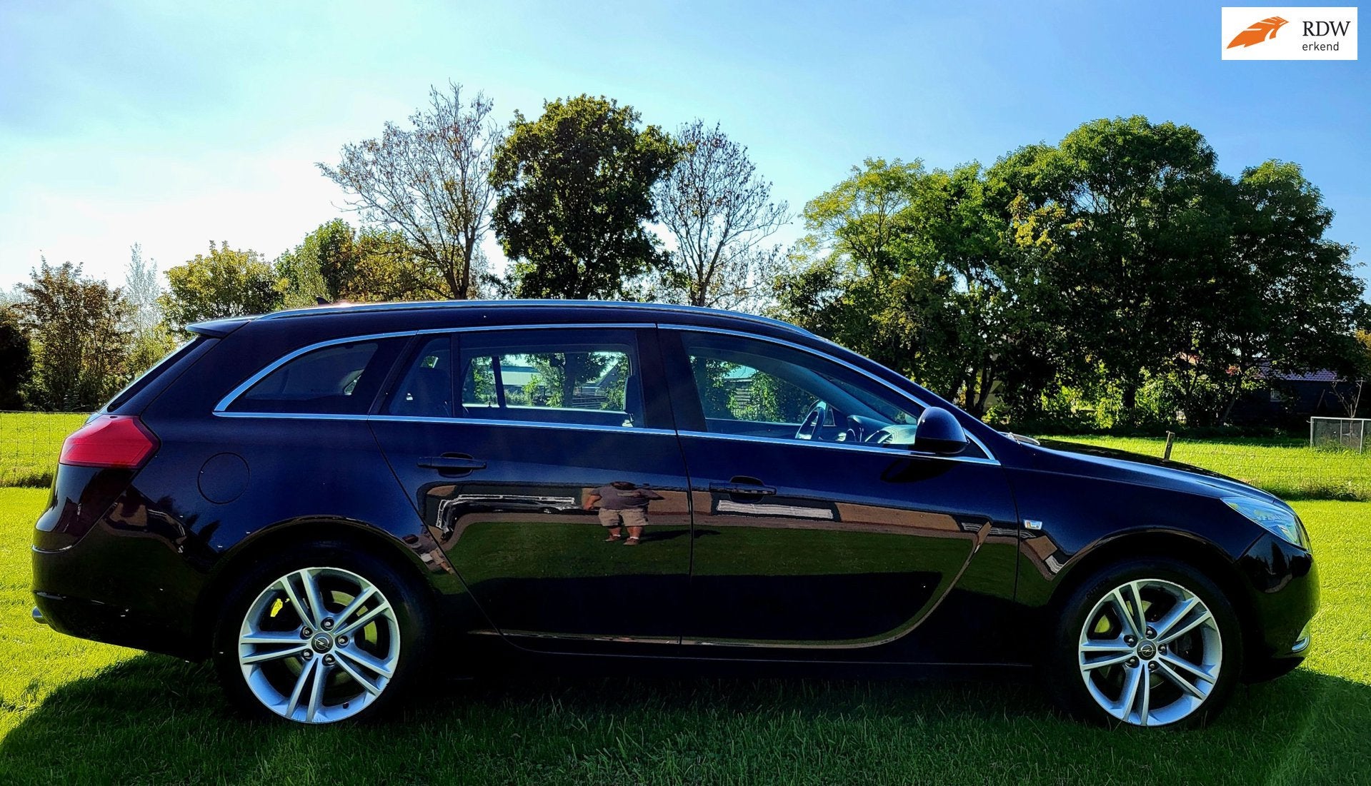 Opel Insignia Sports Tourer 1.6 Turbo Business 180pk,18 inch, Auto's, Gebruikt, Zwart, 4 cilinders, Leder en Stof