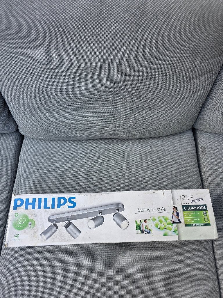 Philips Ecomoods 4-lichts plafondspot 4x10W eco-lampen, Ophalen, Nieuw, Philips, Plafondspot of Wandspot