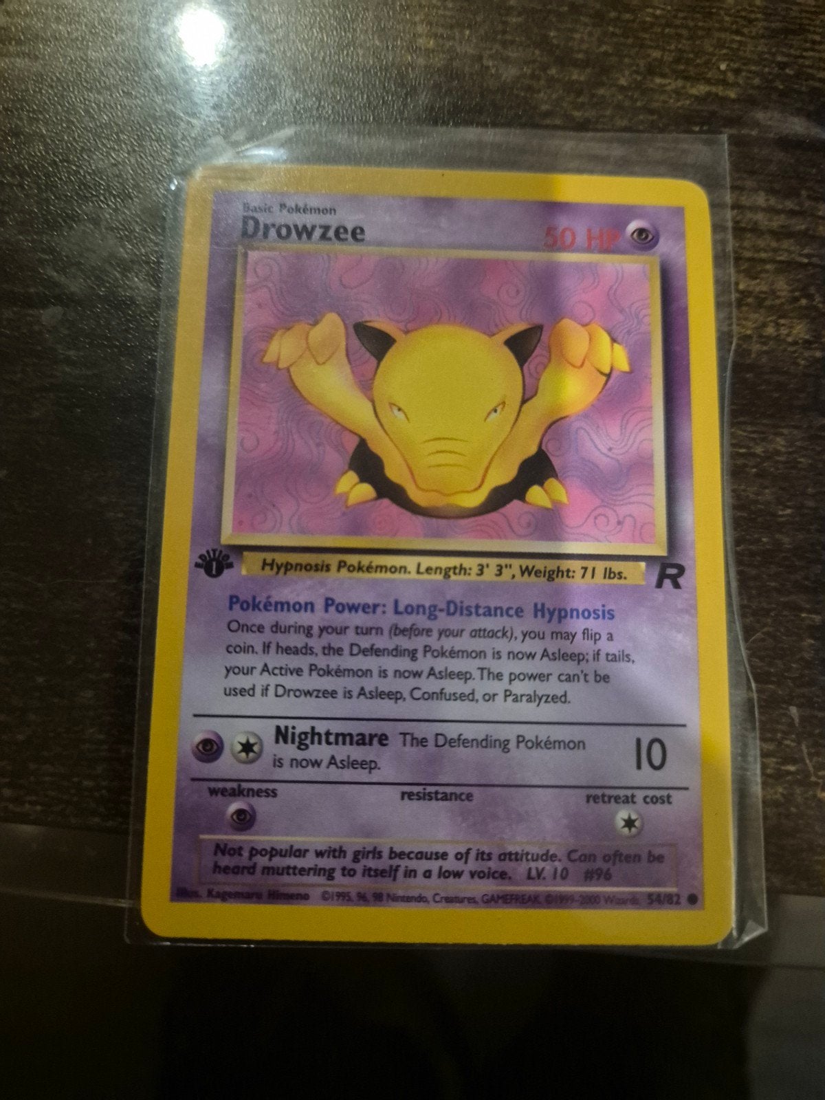 Drowzee 34/82 1st edition, Ophalen of Verzenden, Nieuw