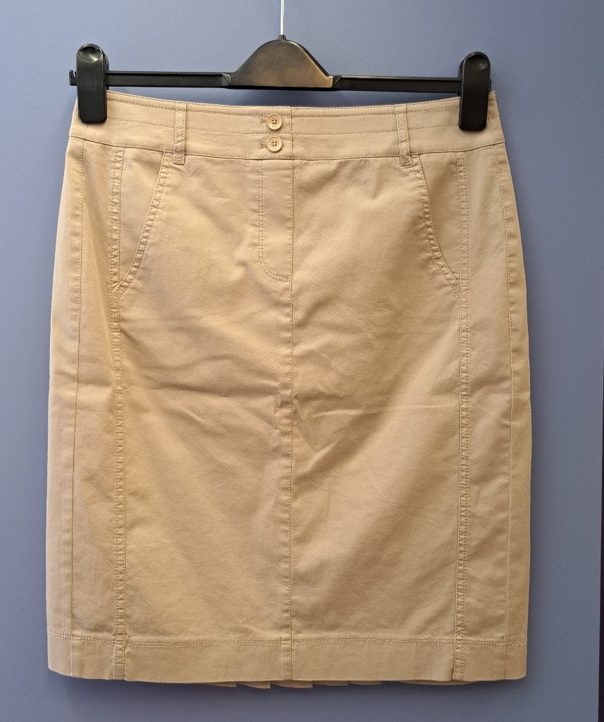 Taifun rok in beige effen, plissé stuk achter mt 38 nr 42018, Kleding | Dames, Maat 38/40 (M), Taifun, ., Beige