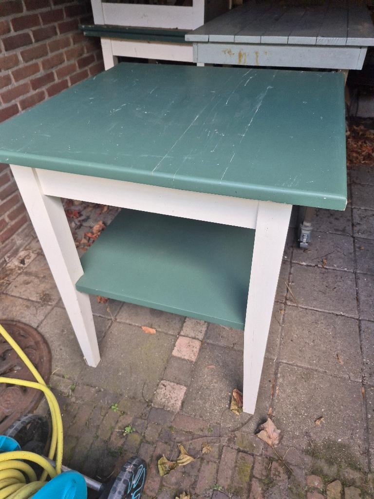 Tafels, Huis en Inrichting, Tafels | Bijzettafels, Ophalen, Gebruikt, Vierkant, 75 cm of meer