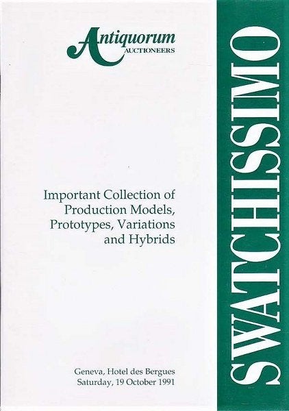 Antiquorum - Swatchissimo (1991) | Zeldzame Swatch catalogus, Ophalen of Verzenden, Zo goed als nieuw, Overige onderwerpen