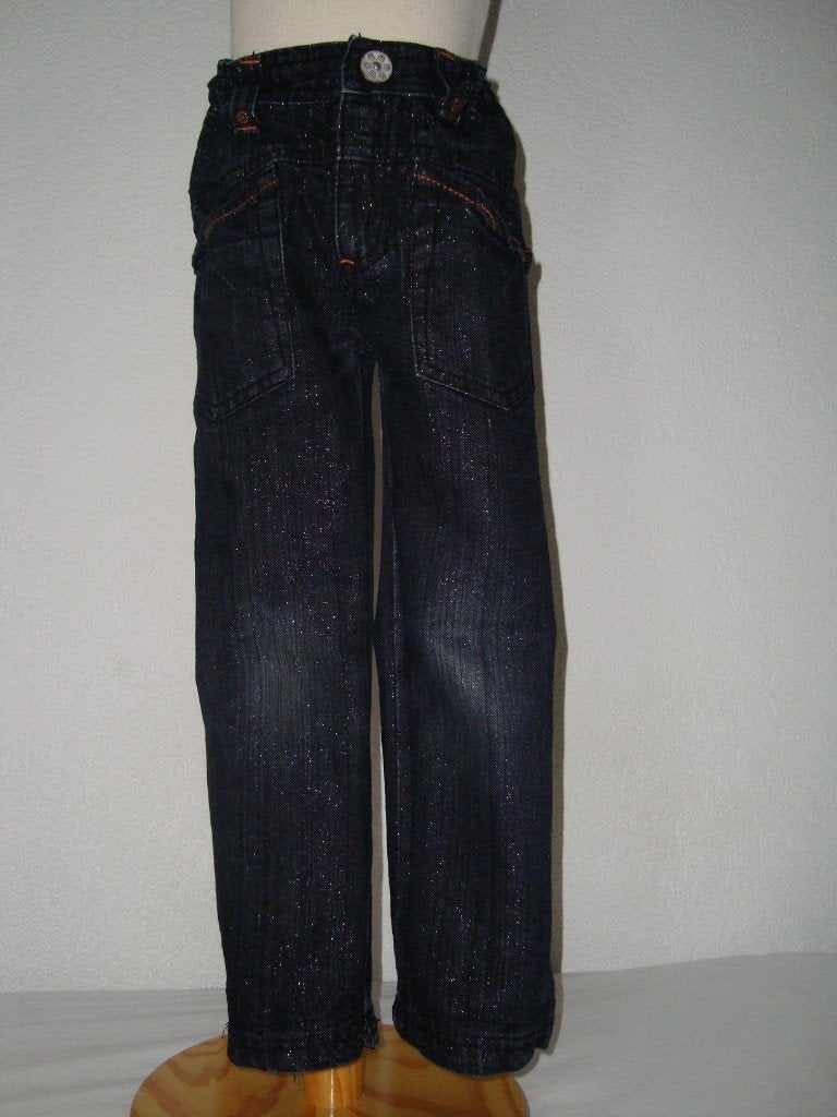 Spijkerbroek met glitters 110, Kinderen en Baby's, Kinderkleding | Maat 110, Gebruikt, Meisje, Broek, Verzenden