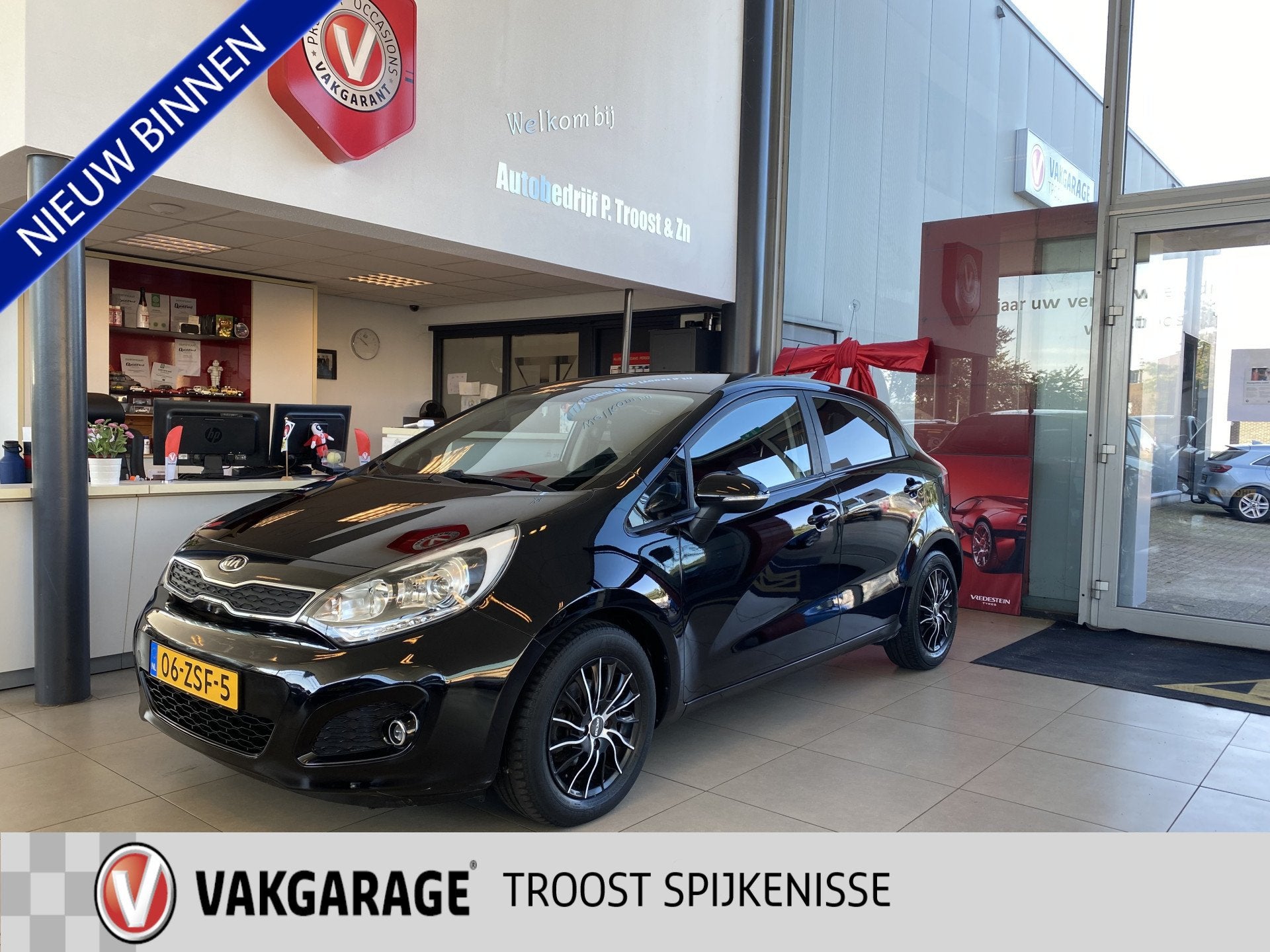 Kia Rio 1.2 CVVT Design Edition,Airco,Cruisecontrol,Bluetoot, Auto's, 4 cilinders, Zwart, Origineel Nederlands, Bedrijf