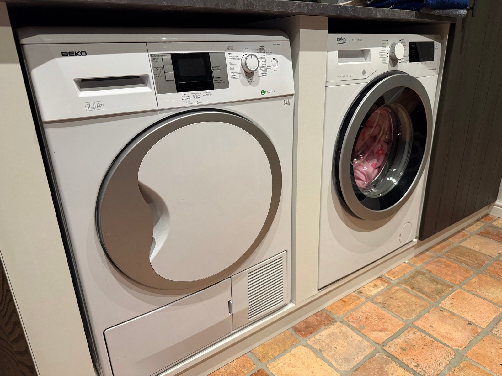 Beko DPU 7343 X Condensdroger en WTV 7735 XSO Wasmachine, Witgoed en Apparatuur, Wasdrogers, 6 tot 8 kg, Gebruikt, Ophalen of Verzenden