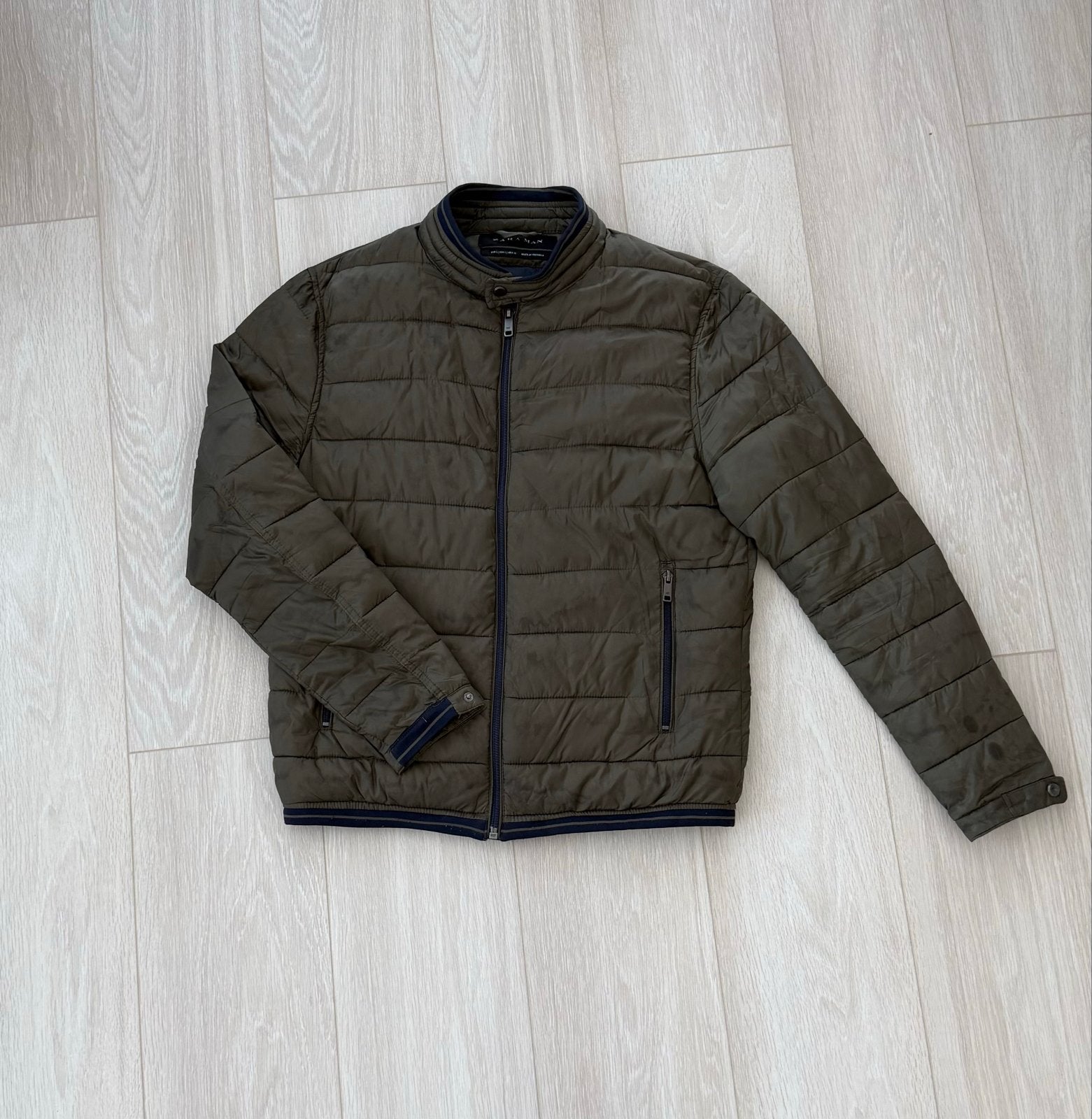 Zara jas maat L, Kleding | Heren, Jassen | Zomer, Ophalen of Verzenden, Gedragen, Maat 52/54 (L), Groen