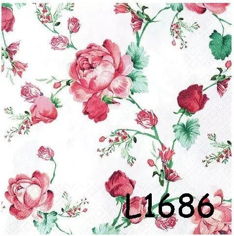 Servetten decoupage/bullet journal * rozen L1686, Hobby en Vrije tijd, Verzenden, Nieuw