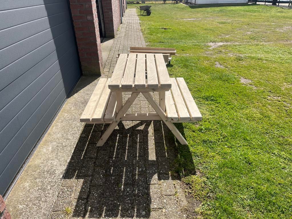 Kinderpicknicktafel, Nieuw, Rechthoekig, Hout, Ophalen