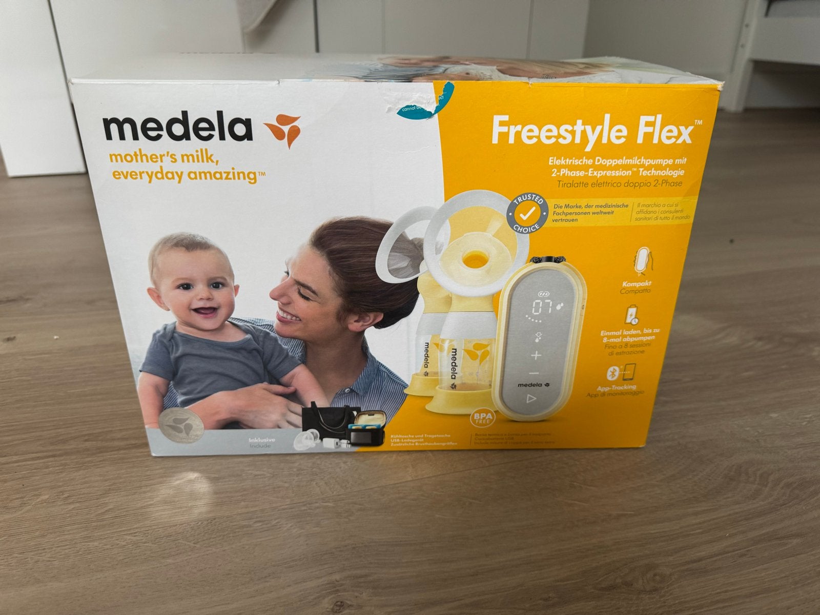 Medela Freestyle Flex Dubbele Elektrische Borstkolf, Ophalen, Gebruikt