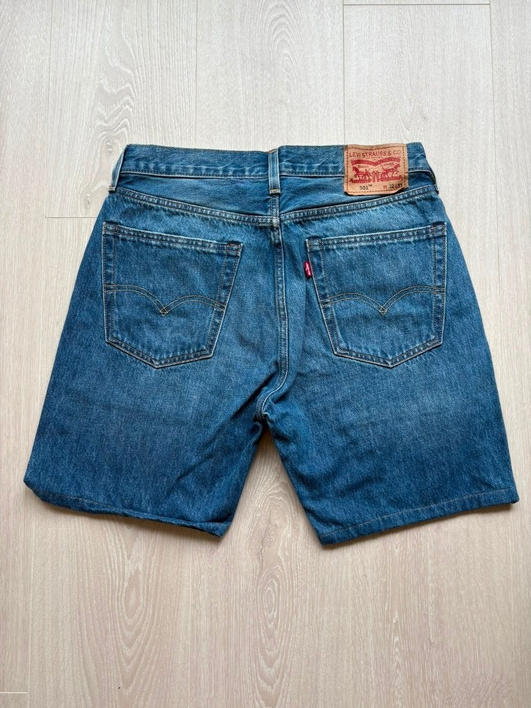 Levi's 501 Korte Broek W32, Blauw, ., W32 (confectie 46) of kleiner, Ophalen of Verzenden