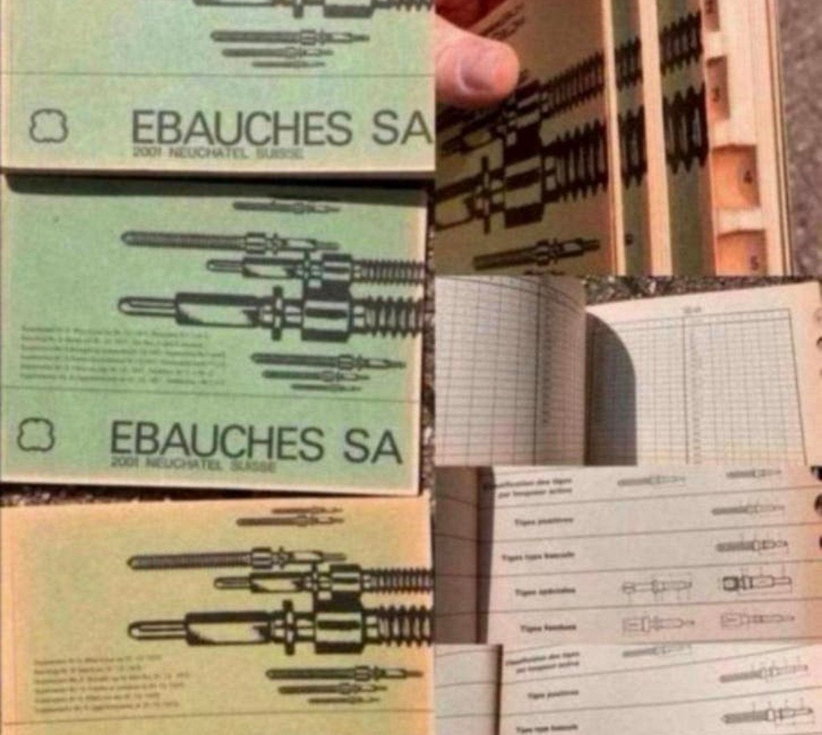 Vintage Ebauches SA 2001 neuchatal suisse 3 boekjes, Ophalen of Verzenden, Gelezen, Catalogus
