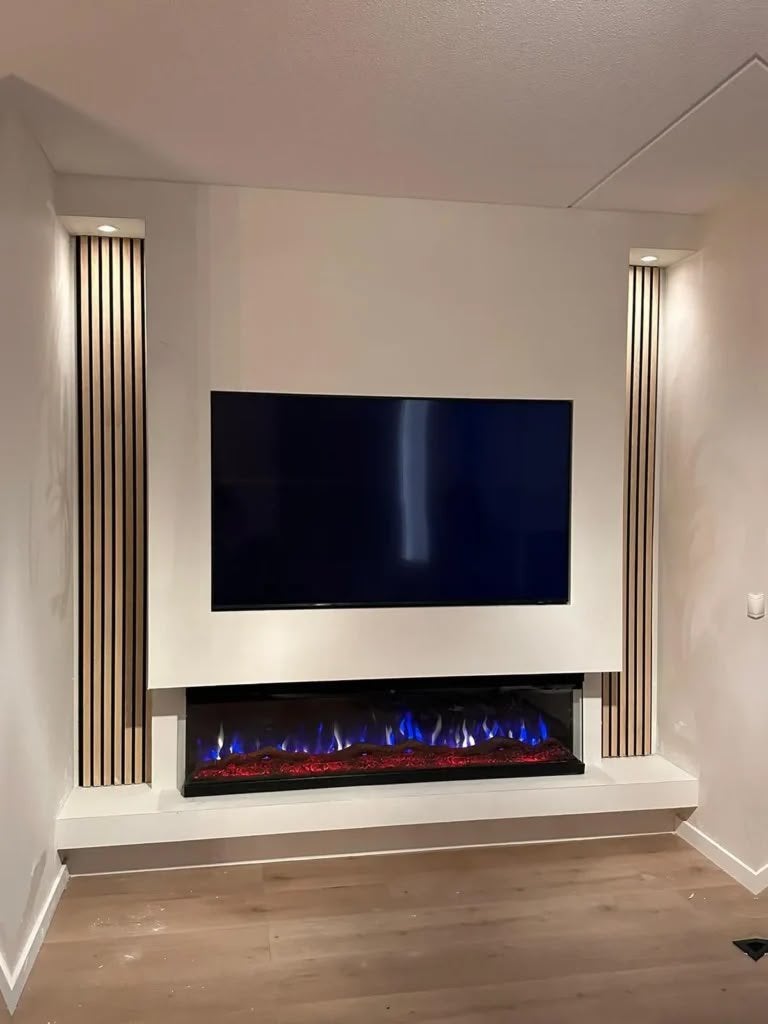 Cinewall vanaf €499! Spotjes, verlaagd plafond, timmerman, Huis en Inrichting, Haarden, Ophalen, Nieuw, Vrijstaande haard, Houthaard