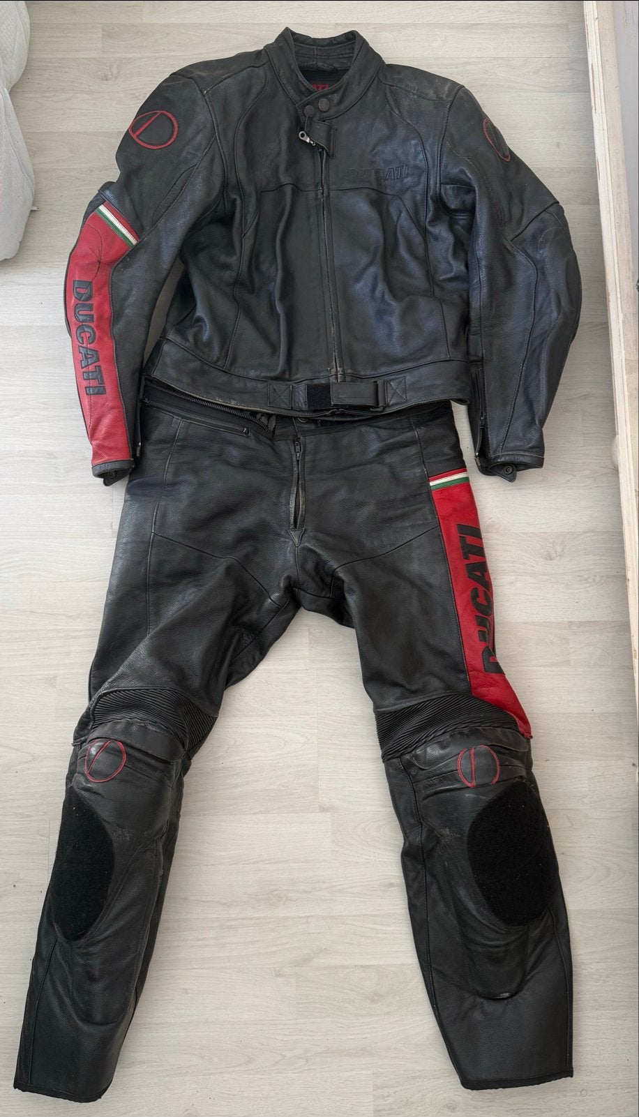 Ducati leren motorpak - Jas en Broek, Motoren, Ophalen, Tweedehands, Heren, Combipak