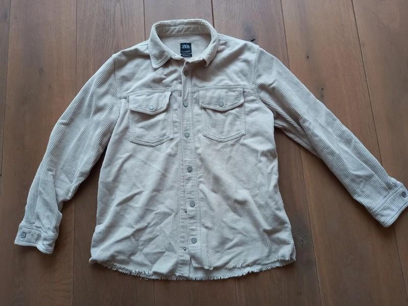 Relaxed fit ribjasje van zara. Maat 38, Kleding | Heren, Jassen | Zomer, Zo goed als nieuw, Maat 46 (S) of kleiner, Beige, Ophalen of Verzenden