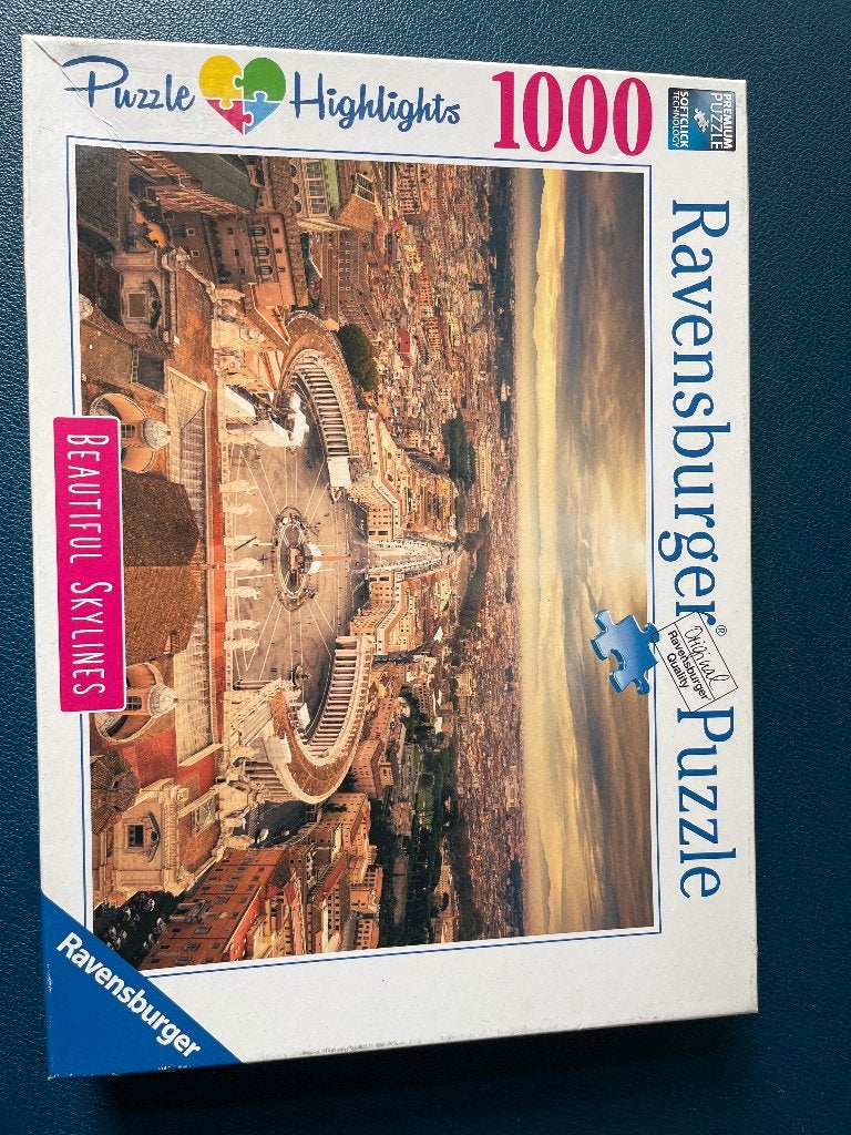 Ravensburger puzzel 1000 stukjes beautiful skylines Rome, Ophalen of Verzenden, 500 t/m 1500 stukjes, Gebruikt, Legpuzzel