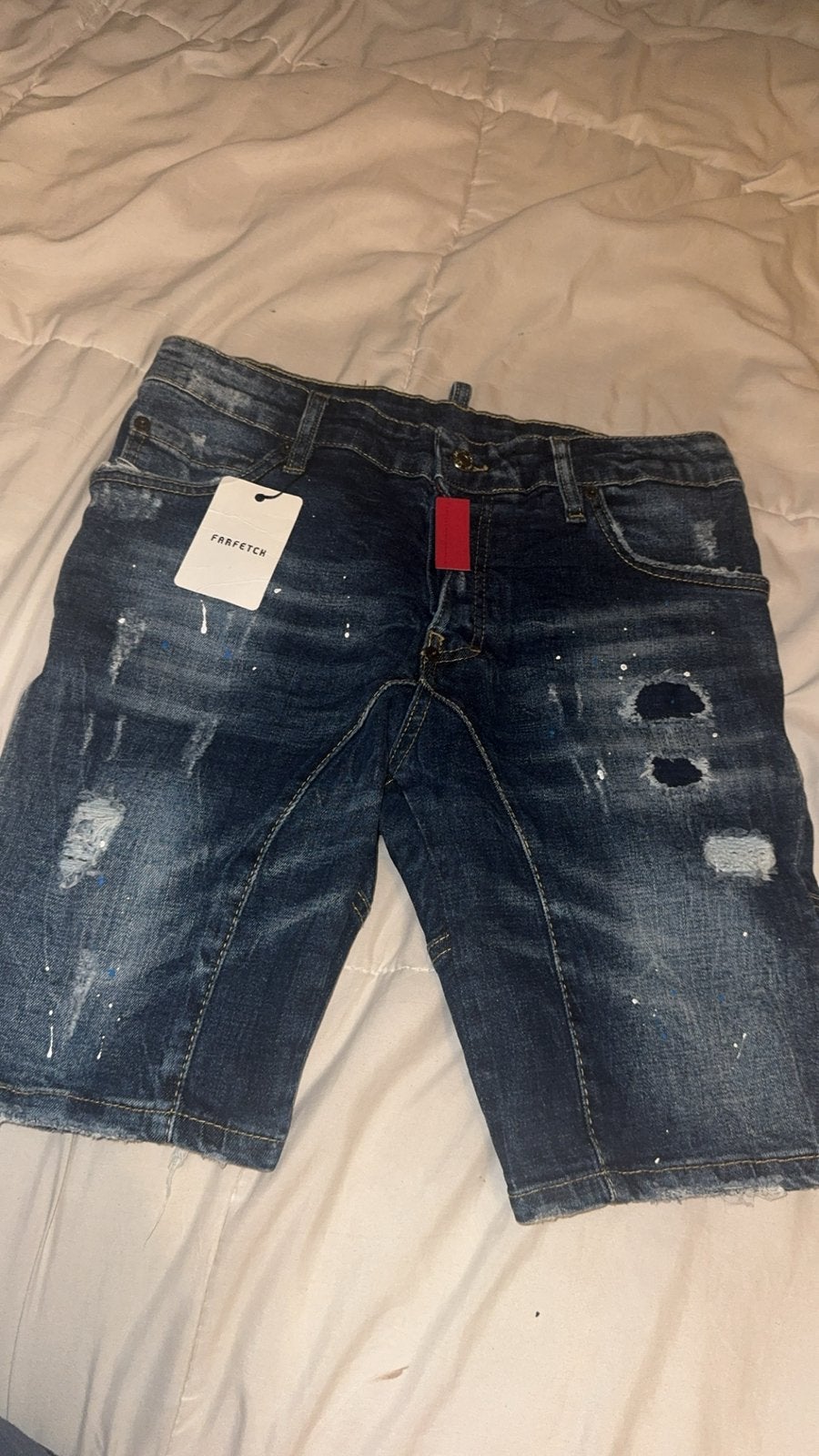 Nieuwe dsquared kort broek., Kleding | Heren, Spijkerbroeken en Jeans, Ophalen of Verzenden, Nieuw, Blauw, W32 (confectie 46) of kleiner